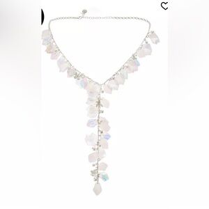 Betsey Johnson garden flower petal Y Necklace NWT